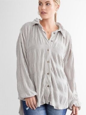 Free People Grey My Best Top